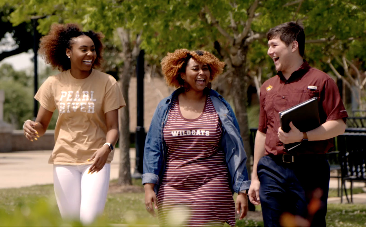 image of students walking on campus